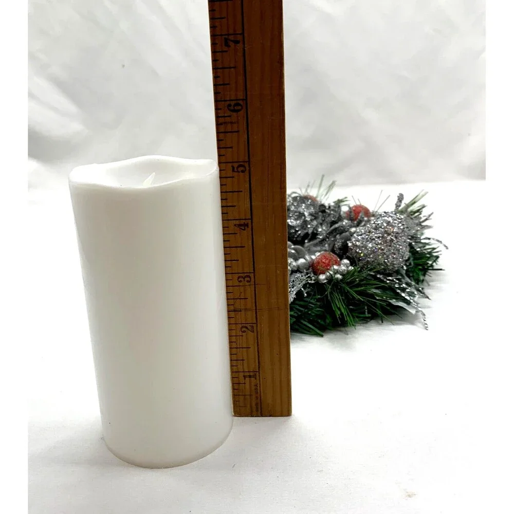 Holiday Floral Arrangement Centerpiece LED Candle Garland Christmas Decor
